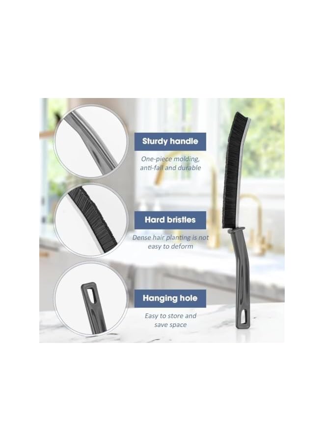 promass 3 PCS Crevice Cleaning Brush,Multifunctional Shower Cleaner Brush,Hand-Held Gap Cleaning Brush Tool for Kitchen Surfaces Windows Groove Tiles Faucets Bathroom Corner - Image 3