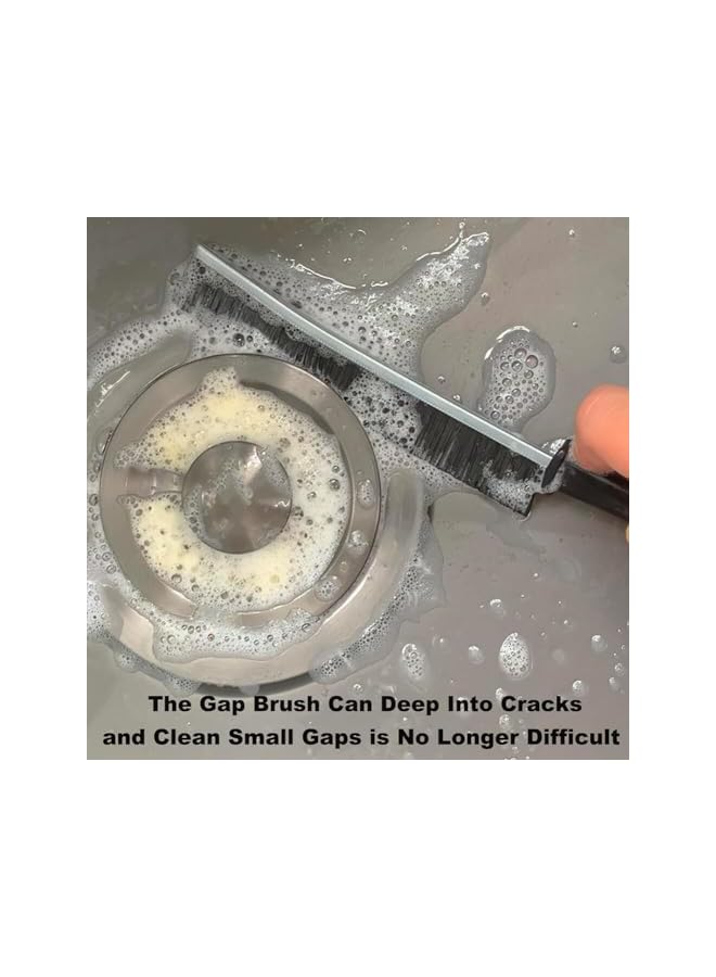 promass 3 PCS Crevice Cleaning Brush,Multifunctional Shower Cleaner Brush,Hand-Held Gap Cleaning Brush Tool for Kitchen Surfaces Windows Groove Tiles Faucets Bathroom Corner - Image 5