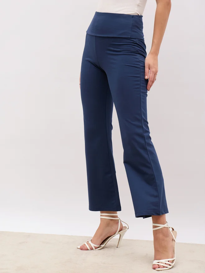 Styli Styli Elasticated Broad Waistband Flared Pants