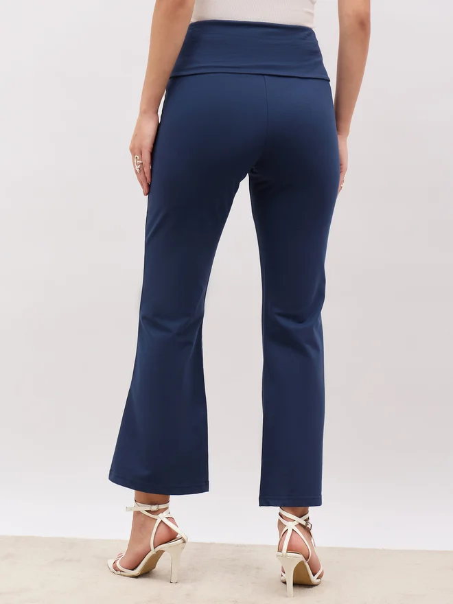 Styli Styli Elasticated Broad Waistband Flared Pants