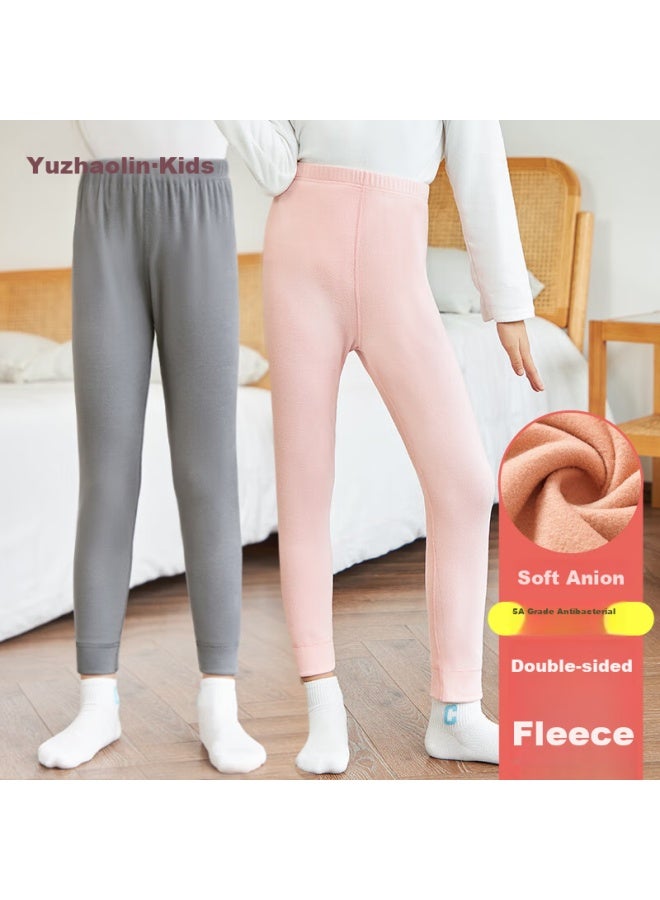 YUZHAOLIN Yuzhaolin Children's Autumn Long Johns, Girls' Antibacterial Inner Cotton Pants, Boys' Thermal Underwear, Mid To Big Kids' Single Pants, Autumn And Winter Base Layer Underpants  - Image 1