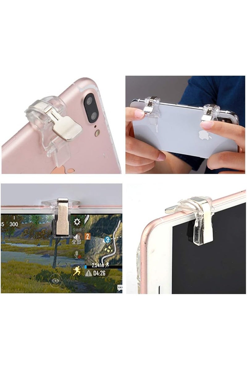 PUBG S4 Mobile Gamepad Trigger Game Fire Button Phone Sensitive Shoot Aim Key, Transparent USB Smartphone Gaming Controller for Android IOS  - Image 5