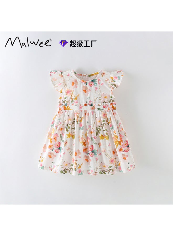 Girls Summer New Cute Dress European and American Style Little Kids Princess Skirt