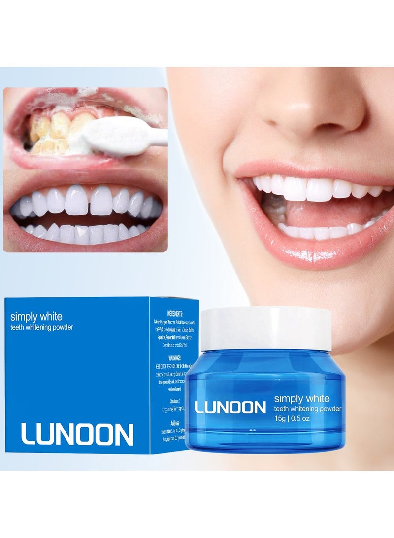 LUNOON Teeth Whitening Powder, Deep Clean Teeth Polishing Powder, Tea Coffee, Natural Teeth Whitener, Remove Stain, Keep Mouth Fresh 15g - Image 1