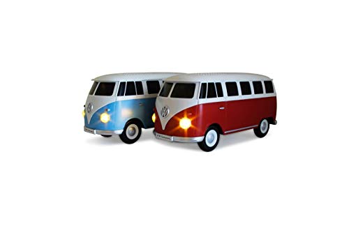 BRISA VW Collection - Volkswagen Portable Bluetooth Speaker Wireless Box with Rechargable Battery T1 Bus Campervan (Scale: 1:20/Classic Bus) (Blue) - Image 5
