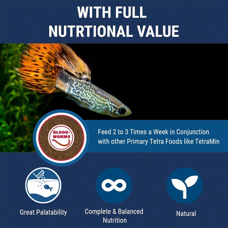 Tetra BloodWorms 0.25 Oz, Freeze-Dried Food for Freshwater and Saltwater Fish, Seafood (Pack of 1) - Image 4