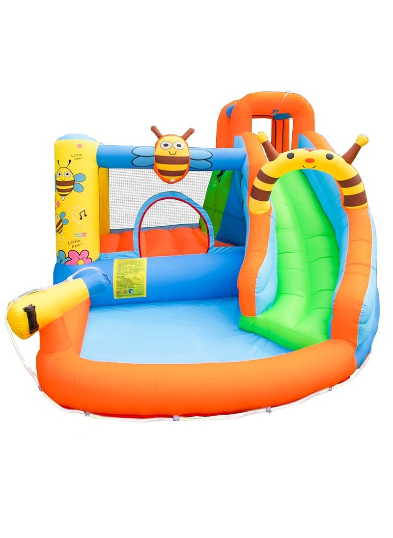doctor dolphin Doctor Dolphin Inflatable Bee Bounce House Water Slide Bouncy House for Kids Outdoor Outdoor Party with Air Blower 63120  - Image 1