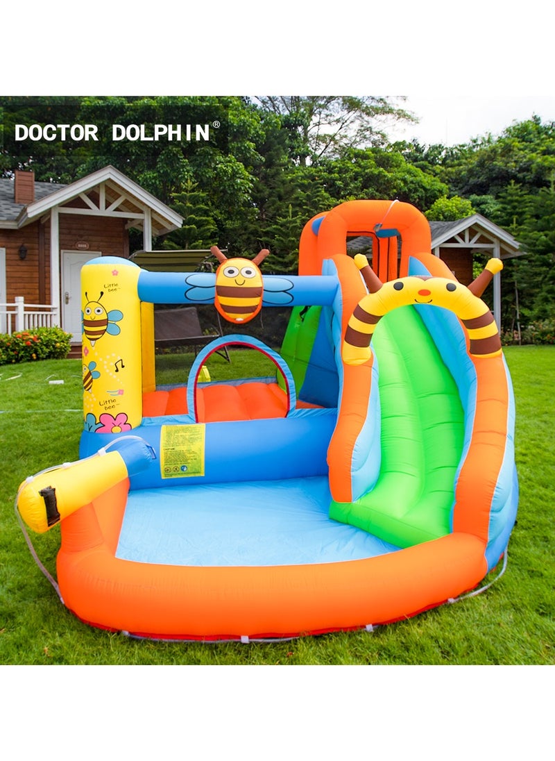 doctor dolphin Doctor Dolphin Inflatable Bee Bounce House Water Slide Bouncy House for Kids Outdoor Outdoor Party with Air Blower 63120  - Image 2