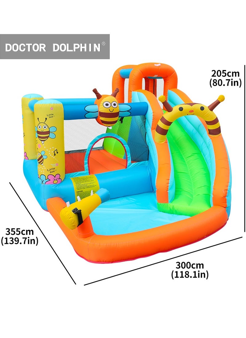 doctor dolphin Doctor Dolphin Inflatable Bee Bounce House Water Slide Bouncy House for Kids Outdoor Outdoor Party with Air Blower 63120  - Image 3