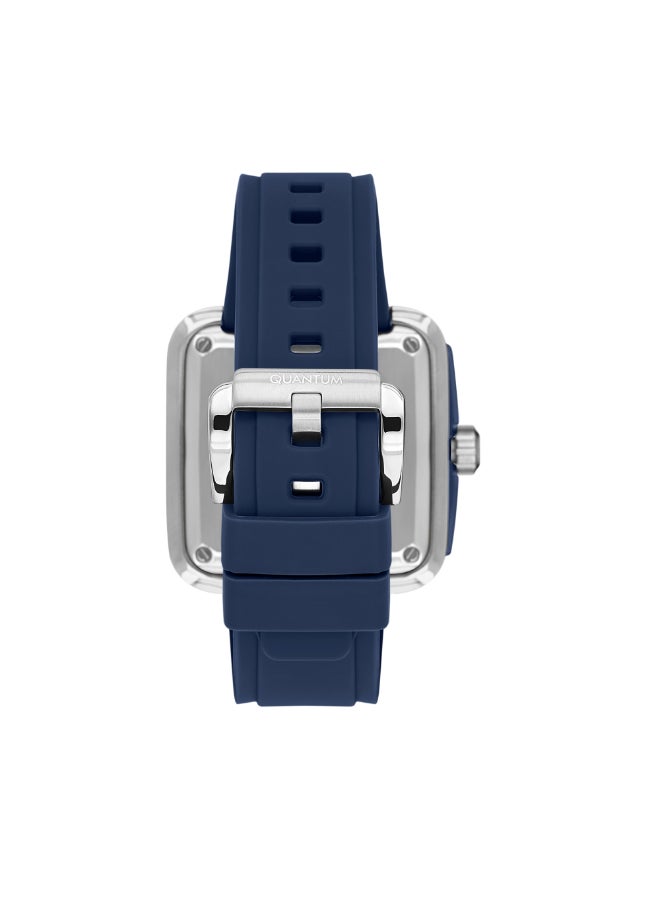 Quantum Men's Automatic Display Watch With Dark Blue Silicone Strap - QMG1135.399  - Image 3