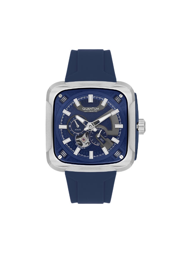 Quantum Men's Automatic Display Watch With Dark Blue Silicone Strap - QMG1135.399  - Image 1