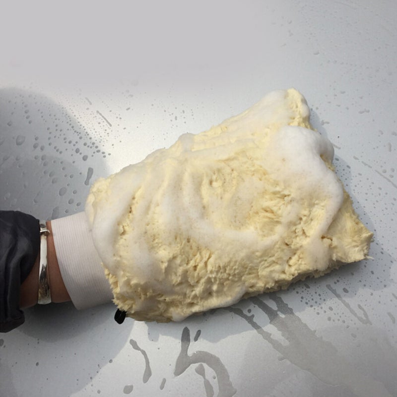 Car Wash Mitt Double Sided Wool Microfiber Car Cleaning Glove for Motorcycle Wax Polishing Washer Sponge Car Care Cleaning - Image 3