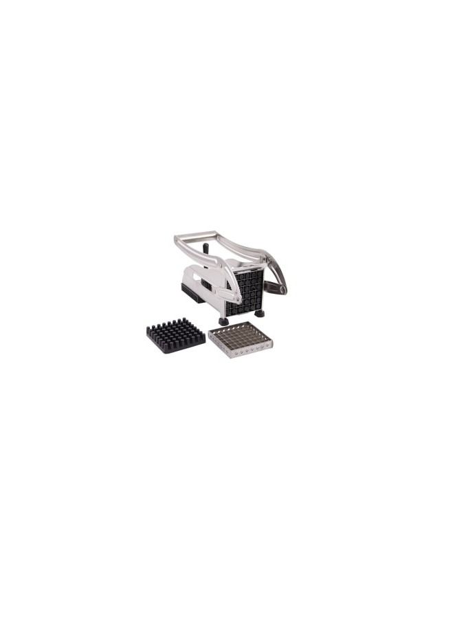 Stainless Steel French Fries Cutter Homemade Potatoes Chipper Slicer Adjustable Blades for Carrots Apples Cucumbers Onions Veg Sticks Silver - Image 2