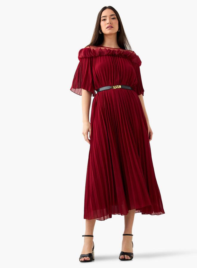 2Xtremz Pleated Belted Dress - Image 1
