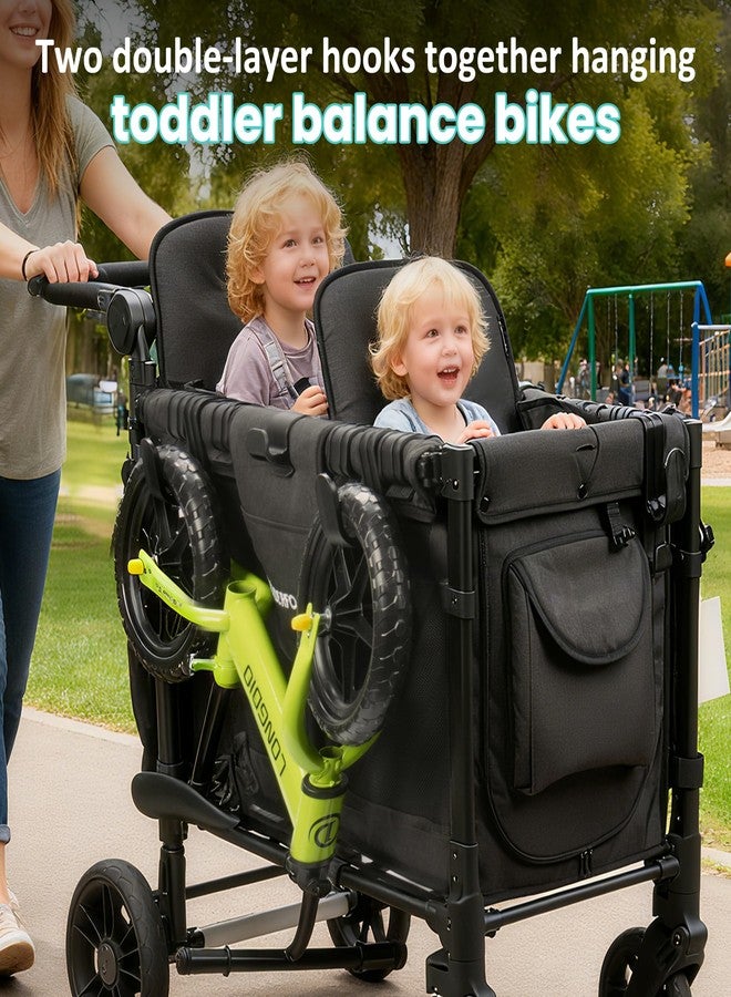 Viotiin Stroller Hooks for Wonderfold Wagon W2&W4, Double-Layer Multipurpose Side, Space-Saving for Hanging Balance Bikes & Everything, Durable Plastic Wagon Accessories, 40kg Sturdy Load-Bearing (2PCS) - Image 3