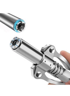 SYOSI Grease Gun Coupler, Double Handle Quick Lock Release Grease Tips with 6 Thickened Jaws, 12000 PSI High Pressure Grease Fittings, Compatible with All Grease Guns 1/8" NPT Fittings  - Image 1