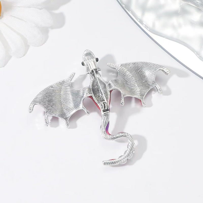 ESIW 6 PCS Dragon Brooches Araneid Lapel Pins Crystal Insect Themed Insect Brooches for Women (6 Colors) - Image 3