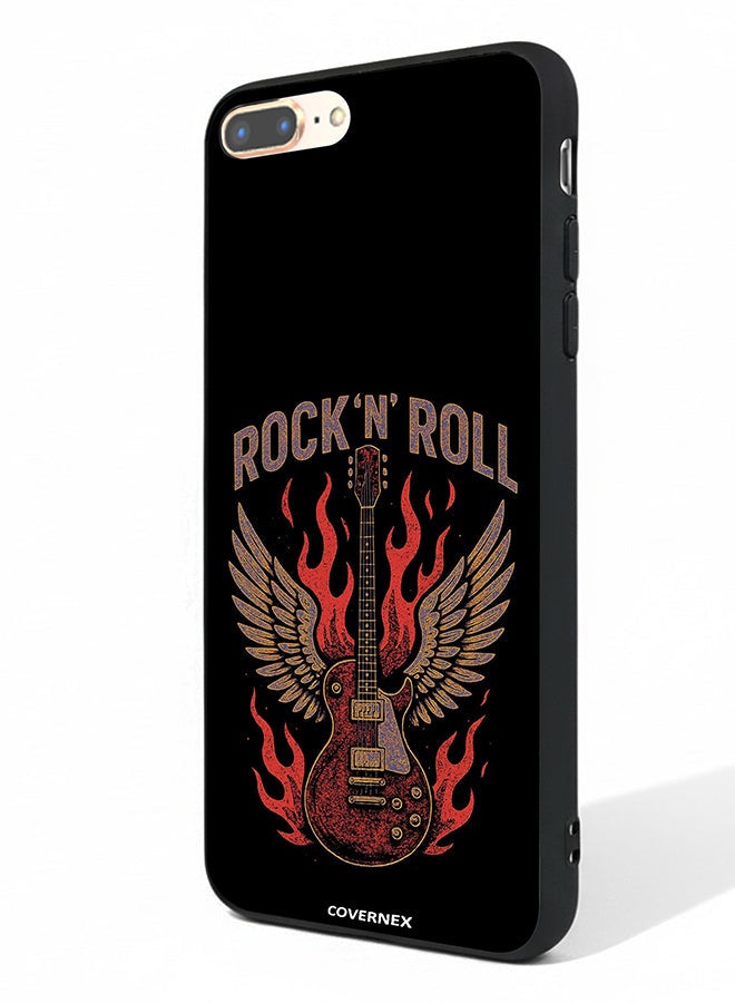 Covernex Apple iPhone 7 Plus Protective Case Cover Printed Featuring Rock N Roll Guitar Legend - Image 1