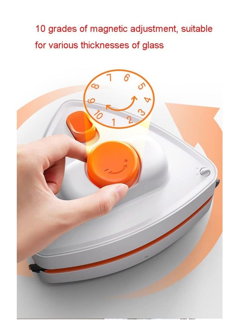 Zikra Magnetic Window Cleaner, Double-Sided Window Cleaner Glass Wiper Magnetic Cleaning Tools, 10-Files Adjustable, Suitable for Glass with Thickness of 0.2-1.0 Inches (5-25mm) - Image 4
