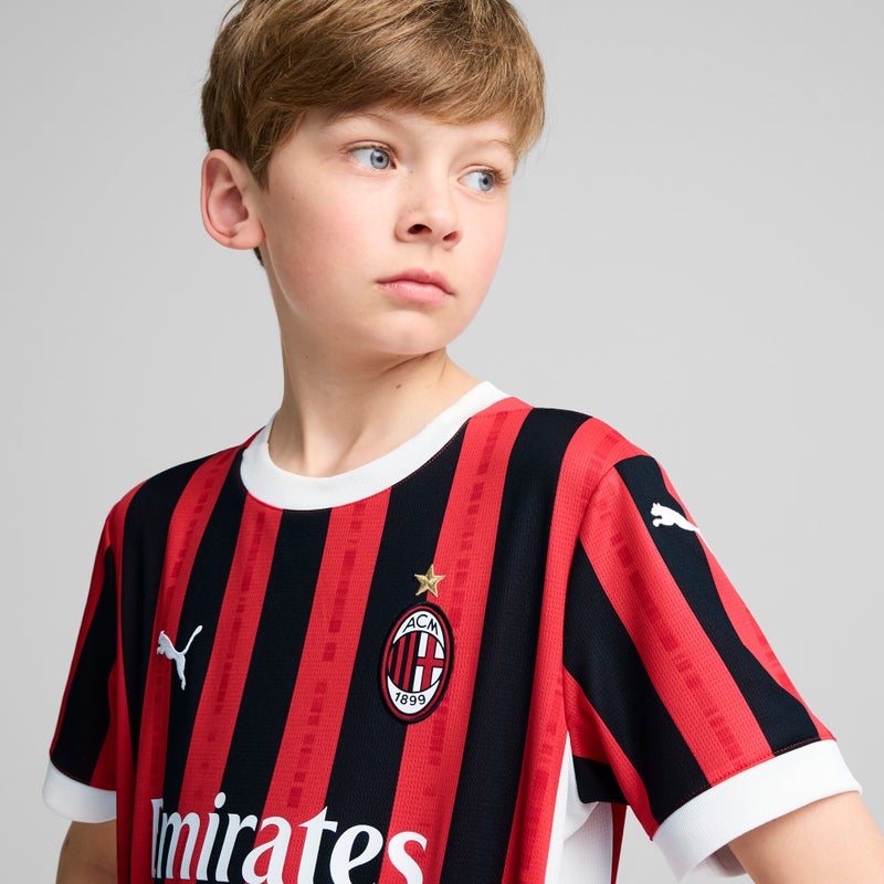 PUMA AC Milan 24/25 Home Boys Red Jersey - Image 2