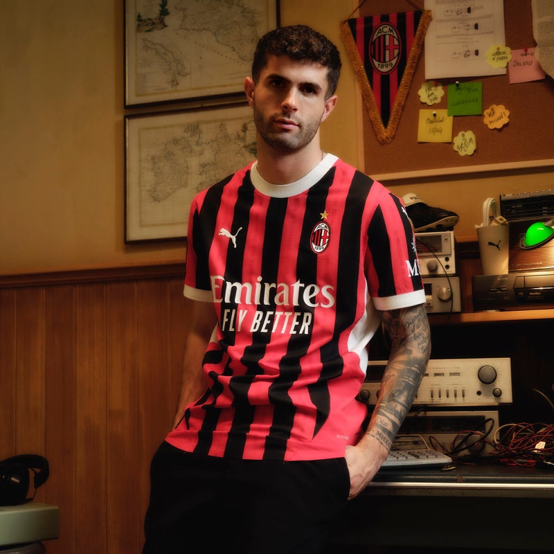 PUMA AC Milan 24/25 Home Boys Red Jersey - Image 5