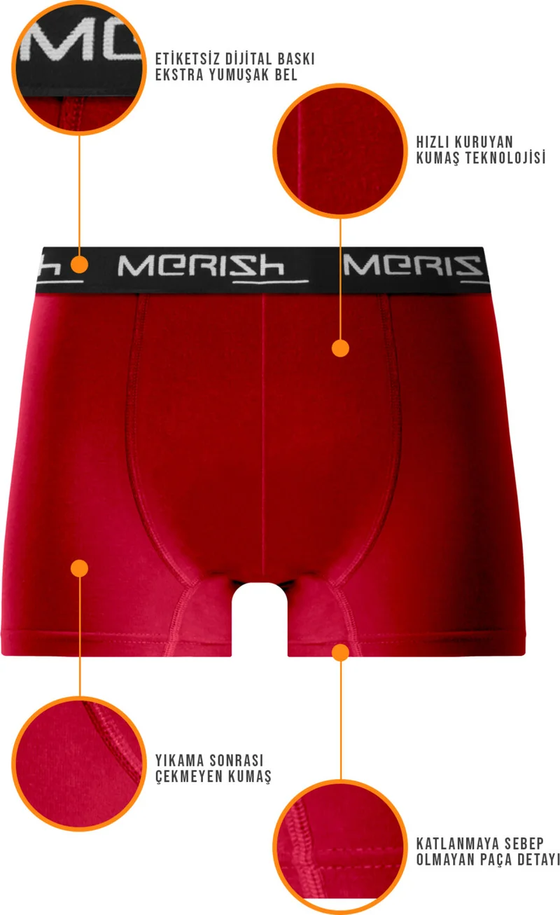 Merishopping Men's 6-Pack Premium Lycra Boxer (BOXED PRODUCT)
