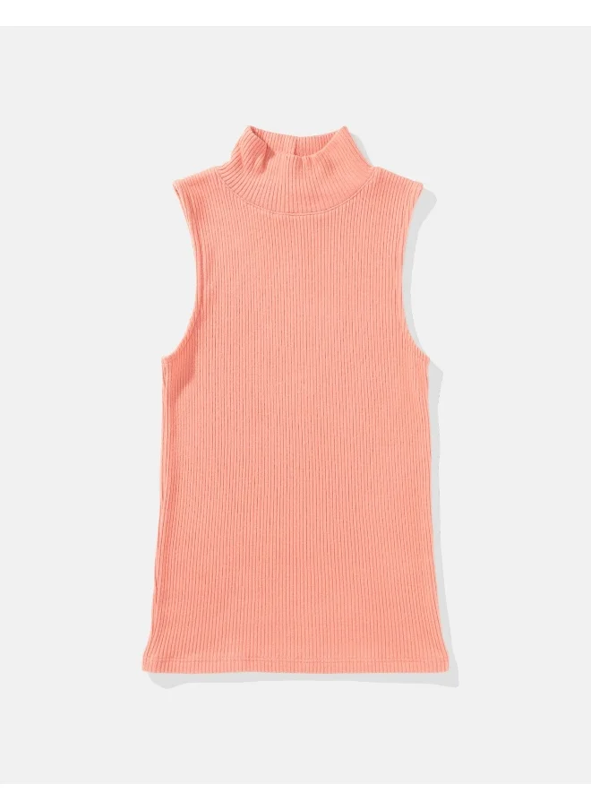 امريكان ايجل AE Ribbed Mock Neck Tank Top