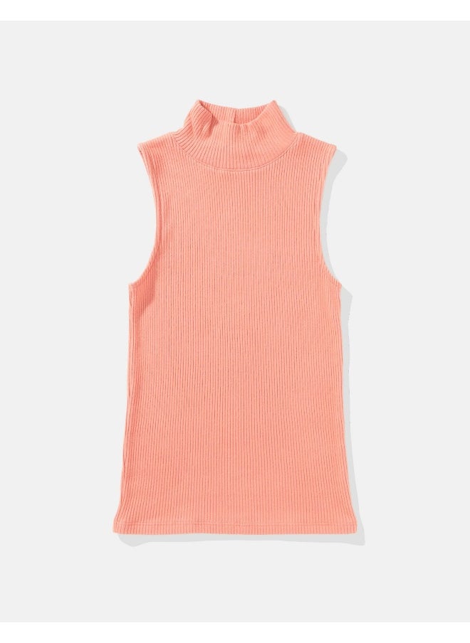 American Eagle - AE Ribbed Mock Neck Tank Top - Image 1