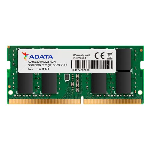 ADATA Premier 16GB 3200MHz SO-DIMM DDR4 Laptop Memory, Single RAM Module, Supports Intel & AMD CPUs, XMP Profile Support, Fast Data Transfer, Enhanced Efficiency, AD4S320016G22-SGN - Image 1