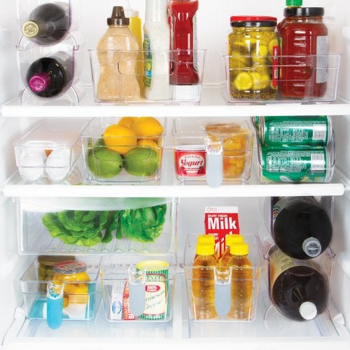 Kitchen Spaces KSEG12-AMZ Egg Tray 14pc Stackable Food Storage Organizer for Refrigerator, 14.5" x 3" x 4.5", Clear - Image 5