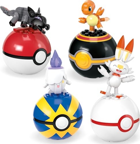 Mega Brands MEGA Pokémon Building Toys Set Fire-Type Trainer Team with 105 Pieces, 4 Poseable Character, 2 Inches Tall, for Kids - Image 3