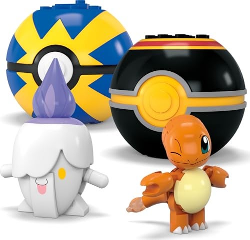 Mega Brands MEGA Pokémon Building Toys Set Fire-Type Trainer Team with 105 Pieces, 4 Poseable Character, 2 Inches Tall, for Kids - Image 5