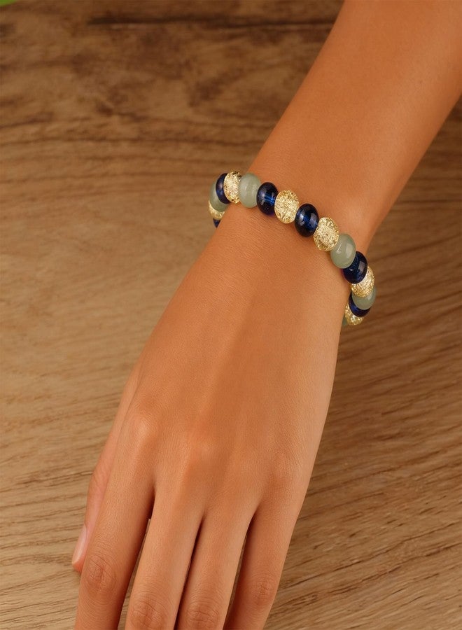 Your Always Charm Anxiety Fidget Bracelet for Women Natural Stone Jewelry Triple Protection Calming Stress Relief Bracelet for Mental Balance and Relaxation Gifts - Image 2