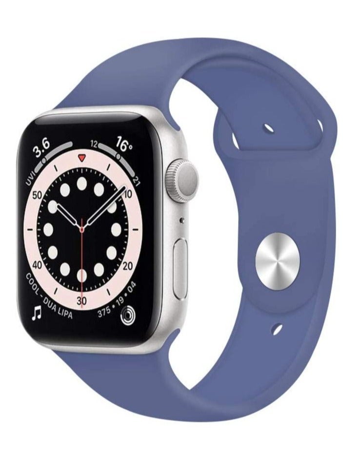 ELTRAZONE Compatible with Apple Watch Band 38mm 40mm 41mm, Soft Silicone Sport Strap Replacement Bands Compatible with Watch Series 7/6/5/4/3/2/1/SE- Blue - Image 1