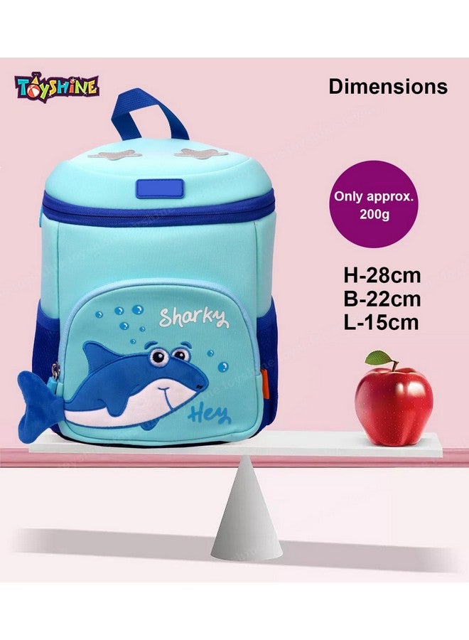 Toyshine Toyshine Sharky Backpacks for Kids Girls Boys Cute Toddler Backpack Preschool Nursery Travel Bag - Mini S - Light blue - Image 5