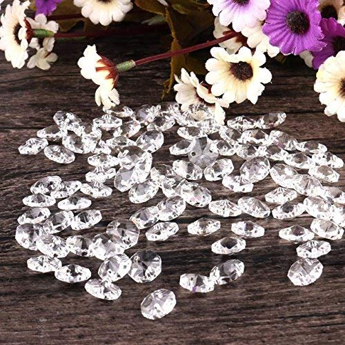 CRYSTA WORLD 30 Feet Transparent White K9 Octagonal Strings Bead Round Crystal Curtain 10 Strings - Image 5