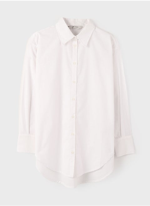 Plain Oversize Women's Shirt Tunic