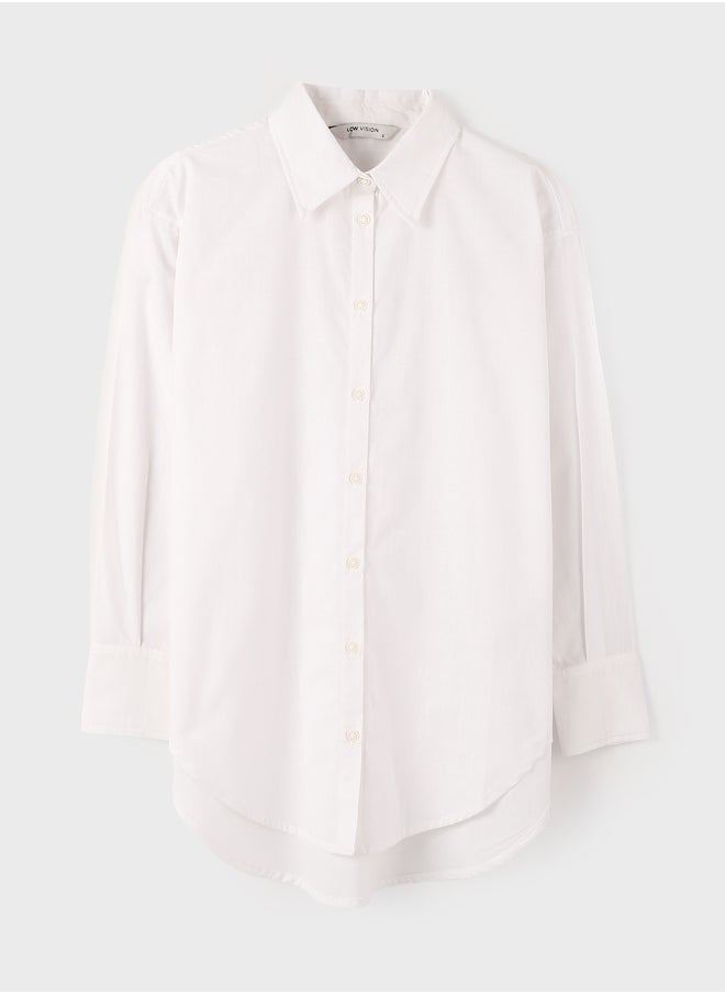 Plain Oversize Women's Shirt Tunic