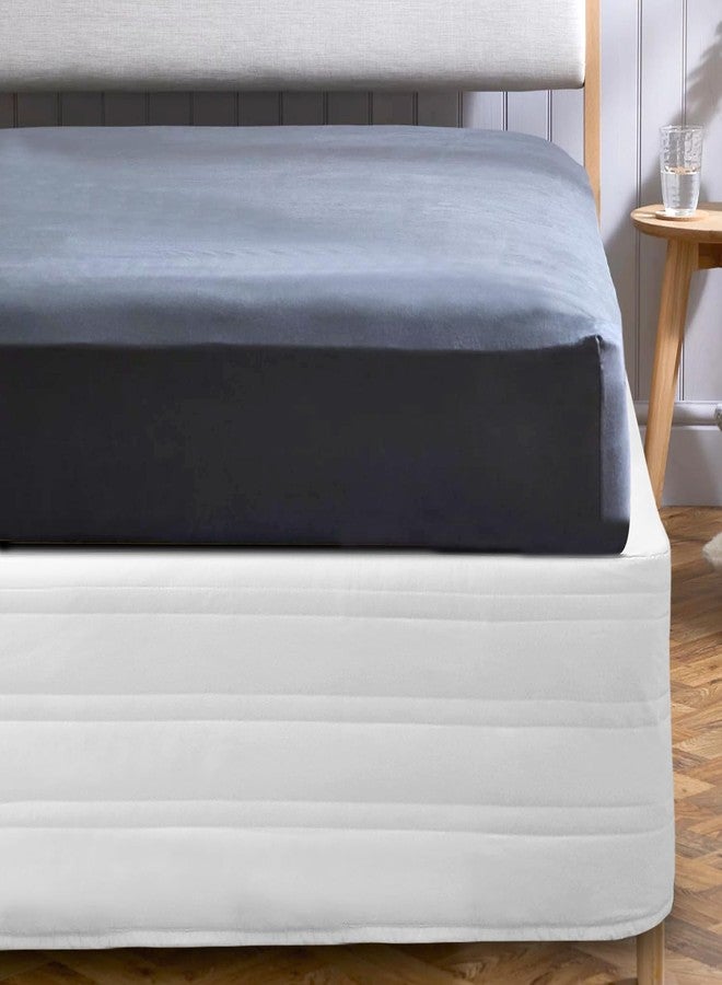 Ramesses Queen Bed Skirt 14 Inch Drop,Quilted Bed Skirt with Blended Fabric,Wrap-Around Cover for Bed,Easy Fit,Fade Resistant,Wrinkle Free,Tailored Drop(White, King) - Image 1