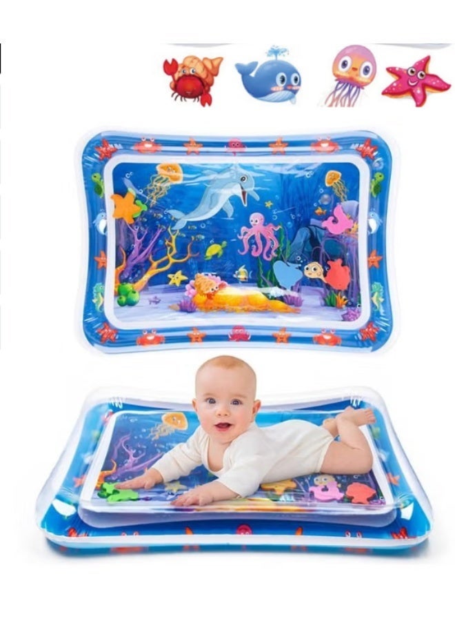 FLYHSO Inflatable Tummy Time Mat Premium Baby Water Play Mat ，26 x 20 x 4 inches advanced inflatable water cushion is the perfect entertainment and gaming center for infants and young children, - Image 2