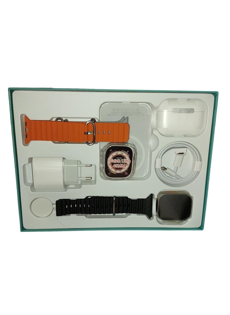 Generic - P90 Unique Combination smartwatch with 3 straps Bluetooth earphone, External Battery and Adaptor charger Combo - Image 1