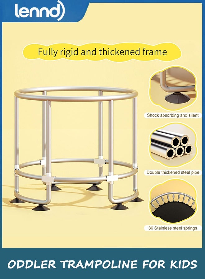 LENND 1.5M Trampoline for Kids, 6-in-1 Toddler Trampoline Indoor Outdoor, Upgrade Full Anti-Rust Tube with Adjustable Gymnastics Bars for Boys Girls - Image 4