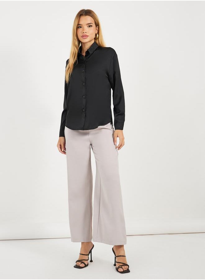 Fine Satin Regular Fit Shirt
