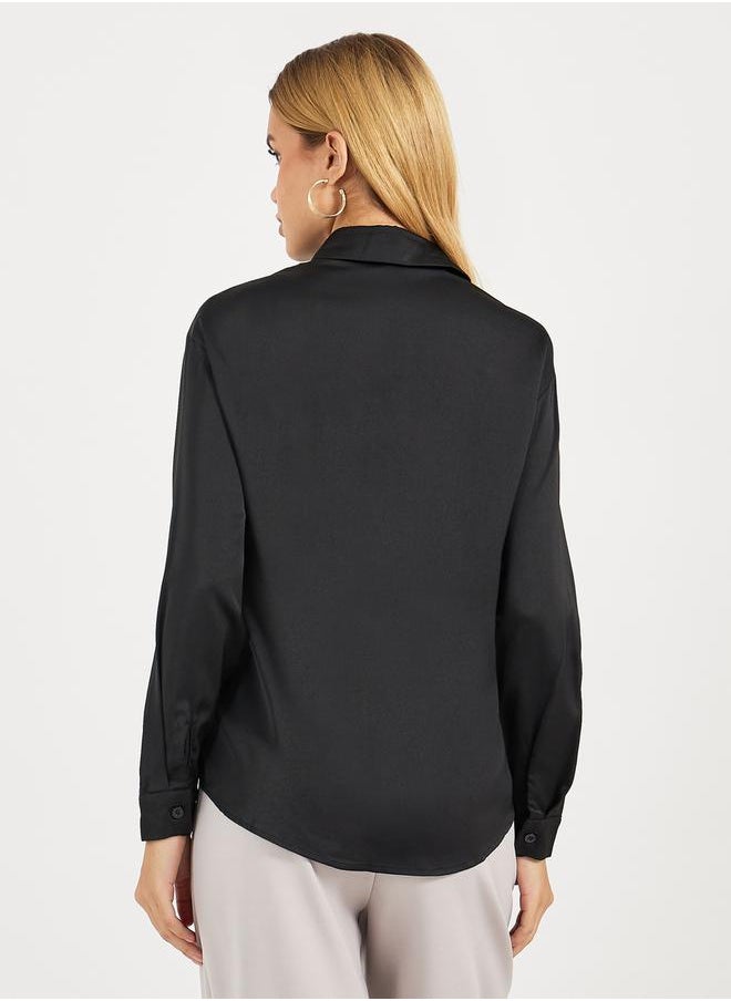 Fine Satin Regular Fit Shirt