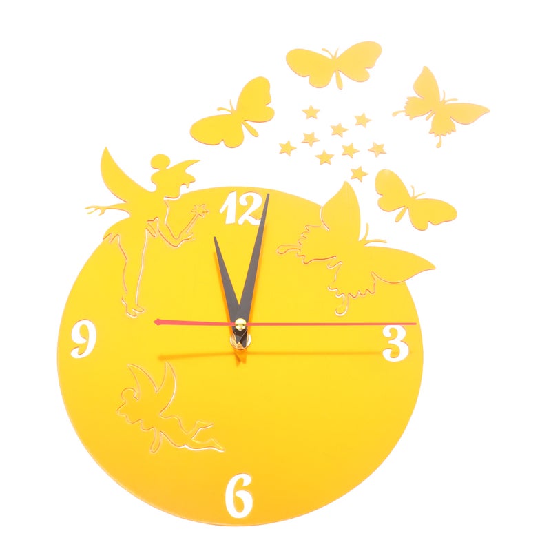 2 pcs European Style Wall Clock 3D Stereoscopic Decorative Clock Number Hanging Clock Decor Mirror Wall Hanging Clock Household Wall Clock for Home Office Without Battery Dark - Image 2