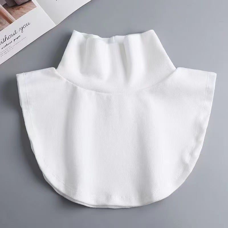 Women'S Solid Color High Elastic Fleece High Collar Fake Collar Base Decoration Collar Wool Warm Cervical Spine Protection In - Image 4