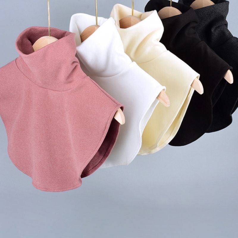 Women'S Solid Color High Elastic Fleece High Collar Fake Collar Base Decoration Collar Wool Warm Cervical Spine Protection In - Image 2
