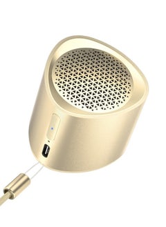Tronsmart Tronsmart Nimo Portable Bluetooth Speaker, Super-Compact Design, Metal Craft, Mini Speaker with Lanyard, IPX7 Waterproof for Shower, 12 Hours, Stereo Pairing, Hands-Free Call, 1 Pair, Black & Gold.  - Image 3