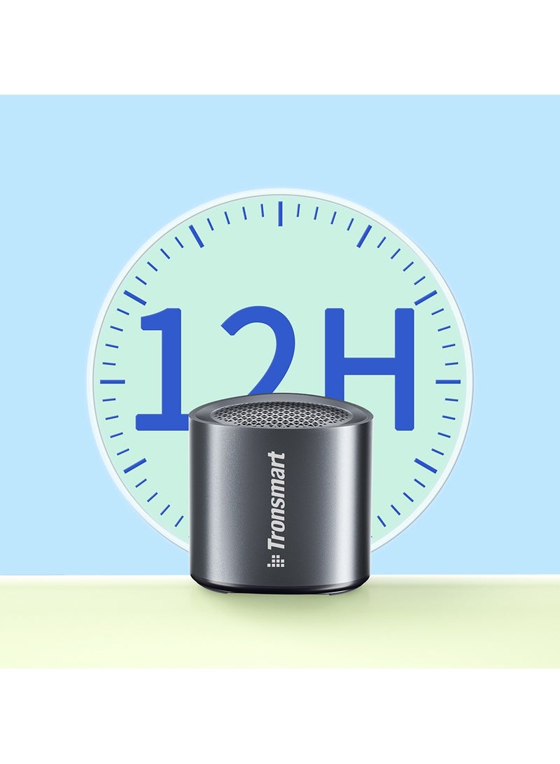 Tronsmart Nimo Portable Bluetooth Speaker, Super-Compact Design, Metal Craft, Mini Speaker with Lanyard, IPX7 Waterproof for Shower, 12 Hours, Stereo Pairing, Hands-Free Call, 1 Pair, Black & Gold. - Image 4