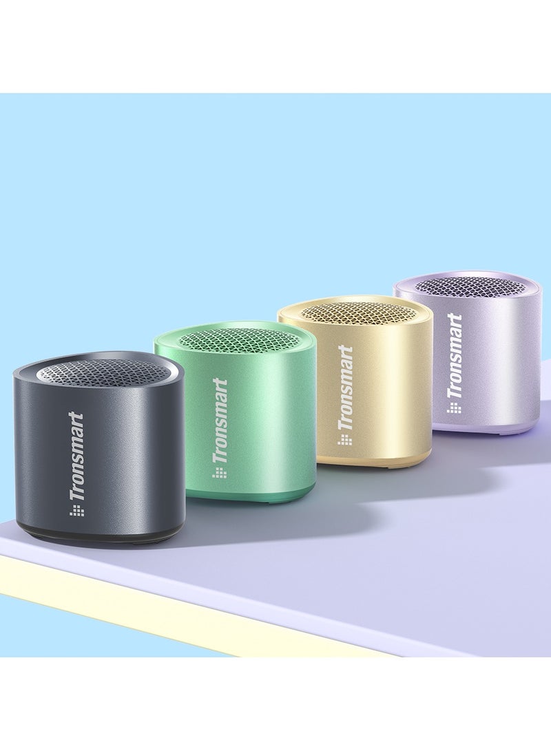 Tronsmart Nimo Portable Bluetooth Speaker, Super-Compact Design, Metal Craft, Mini Speaker with Lanyard, IPX7 Waterproof for Shower, 12 Hours, Stereo Pairing, Hands-Free Call, 1 Pair, Black & Gold. - Image 5